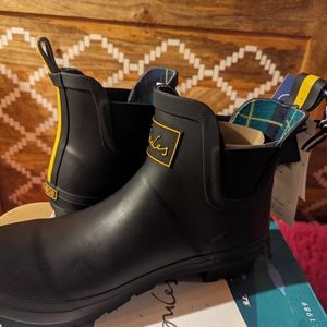 Joules Wellibob Ankle Rain Boots Black